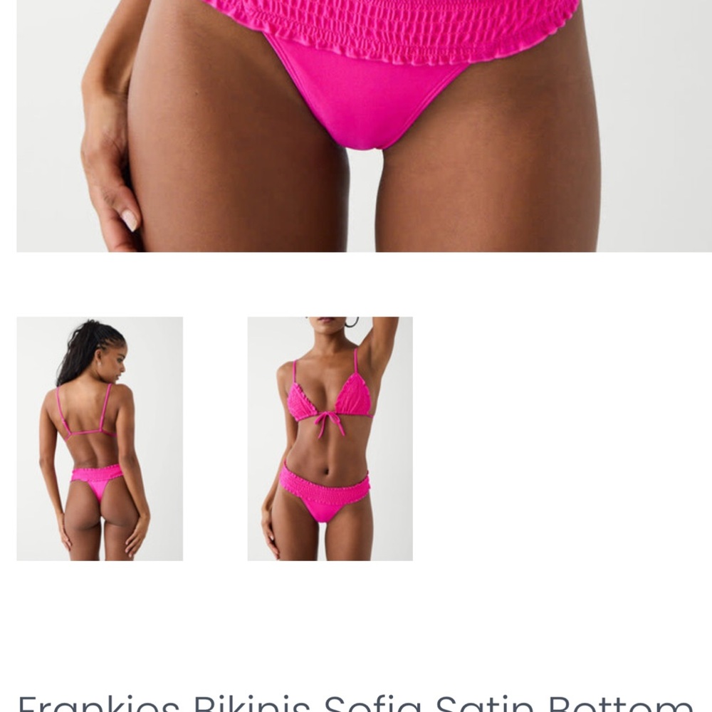 Frankie's Bikinis Fuchsia Satin Bikini